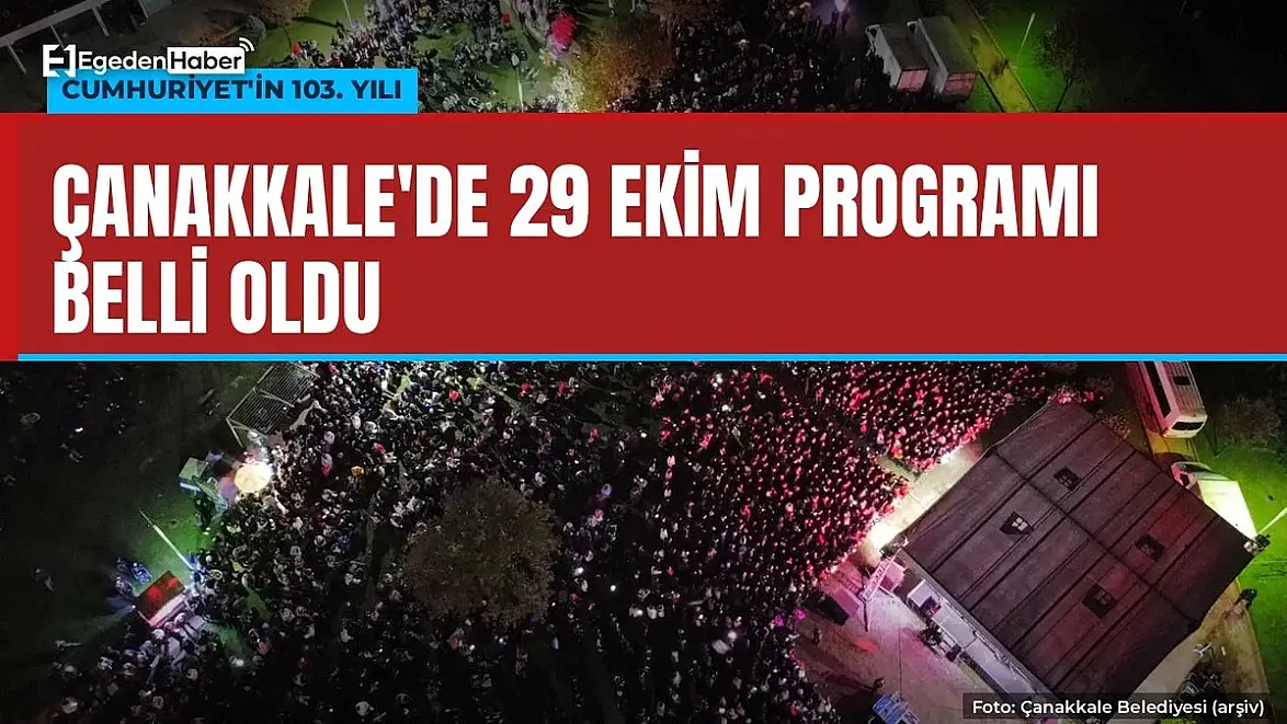 Çanakkale'de 29 Ekim programı belli oldu