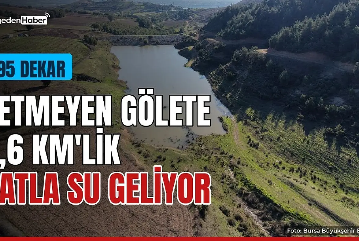 595 dekar araziye can suyu: Gölete yeni hat