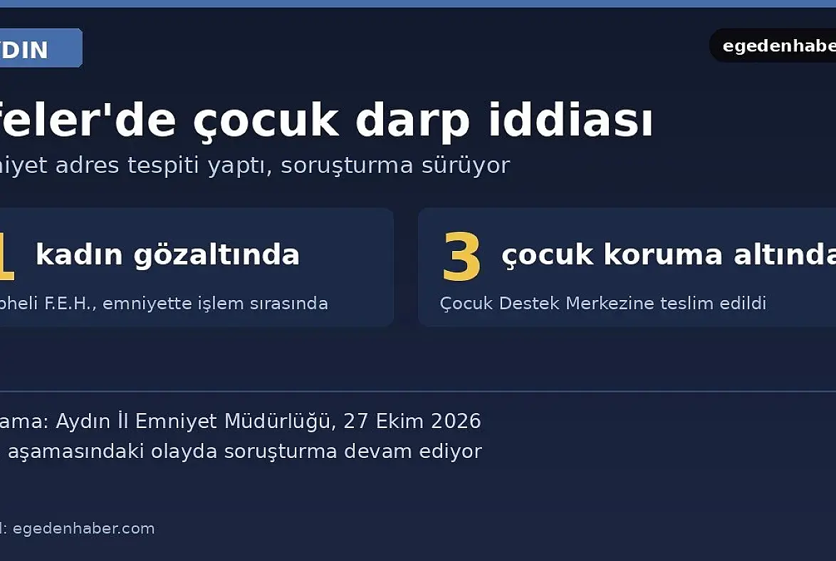 Aydın'da çocuk darp iddiası: 1 gözaltı, 3 çocuk koruma altında
