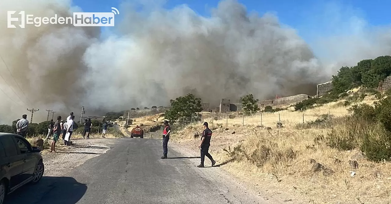 Çanakkale'de başlayan yangın Assos Antik Kenti'ne ulaştı, tarihi miras tehlikede!