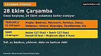 Ege'de yarın sağanak: Muğla'da turuncu kod