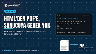 Tarayıcı içinde PDF üreten açık kaynak htpo yayımlandı