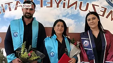 Anne ve ikizleri aynı gün üniversiteden mezun oldu, o an unutulmaz!