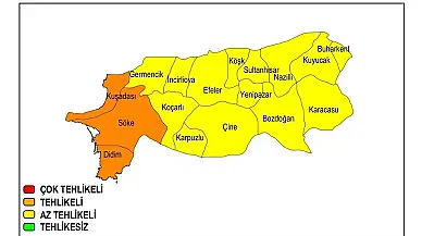 Muğla ve Aydın'da yarın turuncu kod