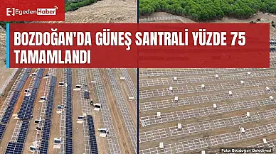 Bozdoğan'da belediyenin güneş santrali yüzde 75 tamamlandı