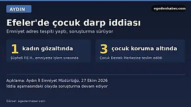 Aydın'da çocuk darp iddiası: 1 gözaltı, 3 çocuk koruma altında