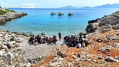 Marmaris'te tekneyle ıssız koya bırakılan göçmenler yakalandı