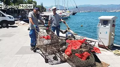 Fethiye kıyılarında görülmemiş bir olay: Denizden market arabası çıktı!