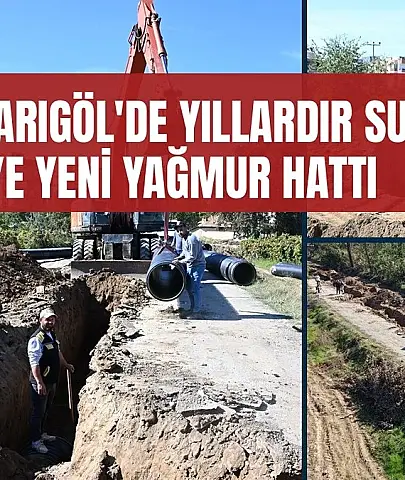 Sarıgöl'de yıllardır su basan mahalleye yeni yağmur hattı