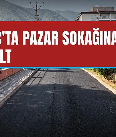 Kırkağaç'ta pazar sokağına 4 bin ton asfalt