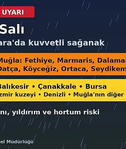 Muğla'da yarın turuncu kod