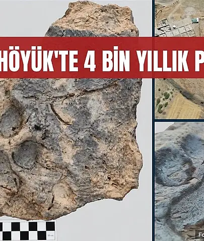 Tavşanlı Höyük'te 4 bin yıllık köpek pati izleri bulundu