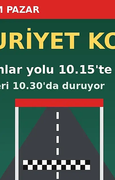 Çekirge-Hanlar yolu koşu için 10.15'te kapanıyor