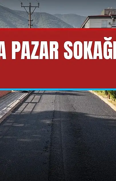 Kırkağaç'ta pazar sokağına 4 bin ton asfalt