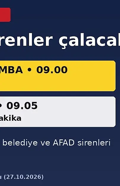 Uşak'ta yarın sabah sirenler çalacak
