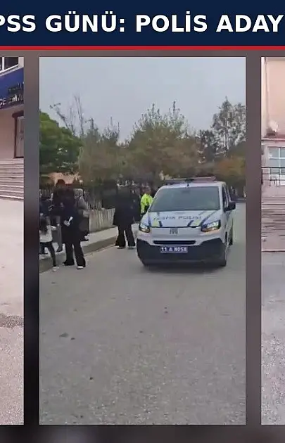 Bozüyük'te polis KPSS adaylarını sınava yetiştirdi
