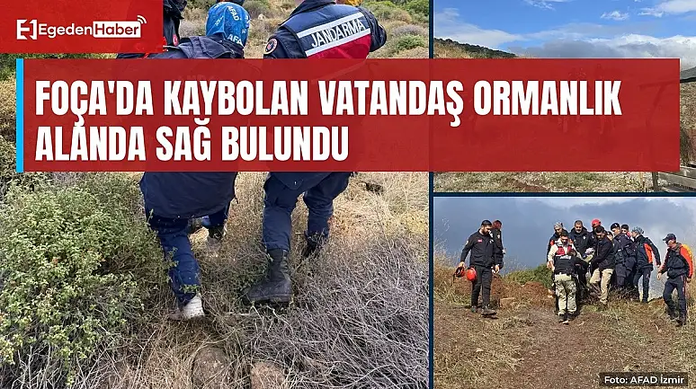 Foça'da kaybolan vatandaş ormanlık alanda sağ bulundu