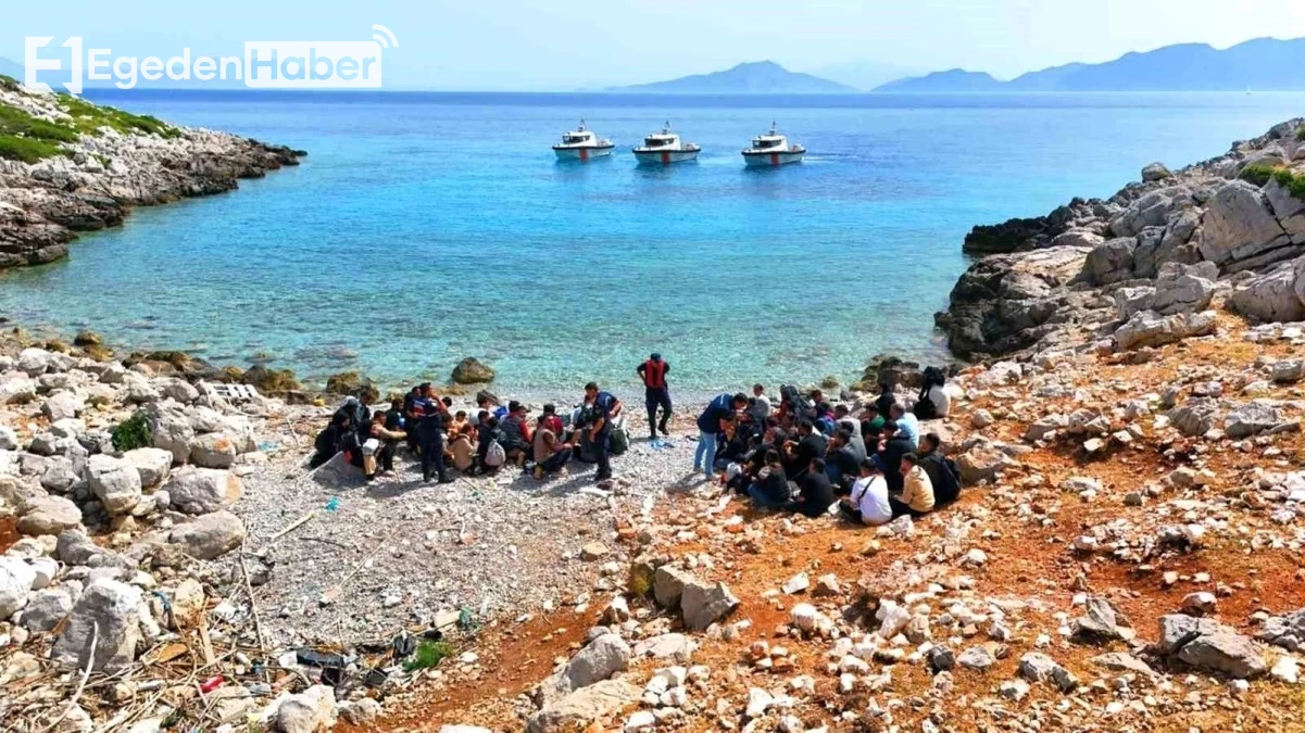 Marmaris'te tekneyle ıssız koya bırakılan göçmenler yakalandı