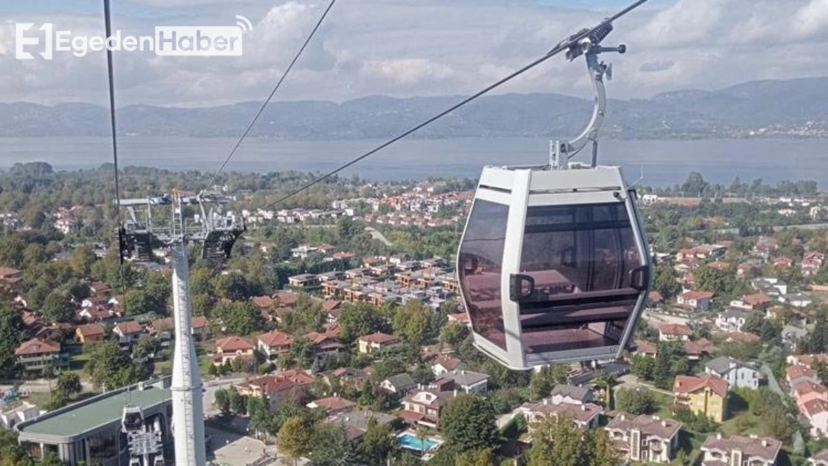 Sapanca'da ruhsatsız teleferik hattı mühürlendi!