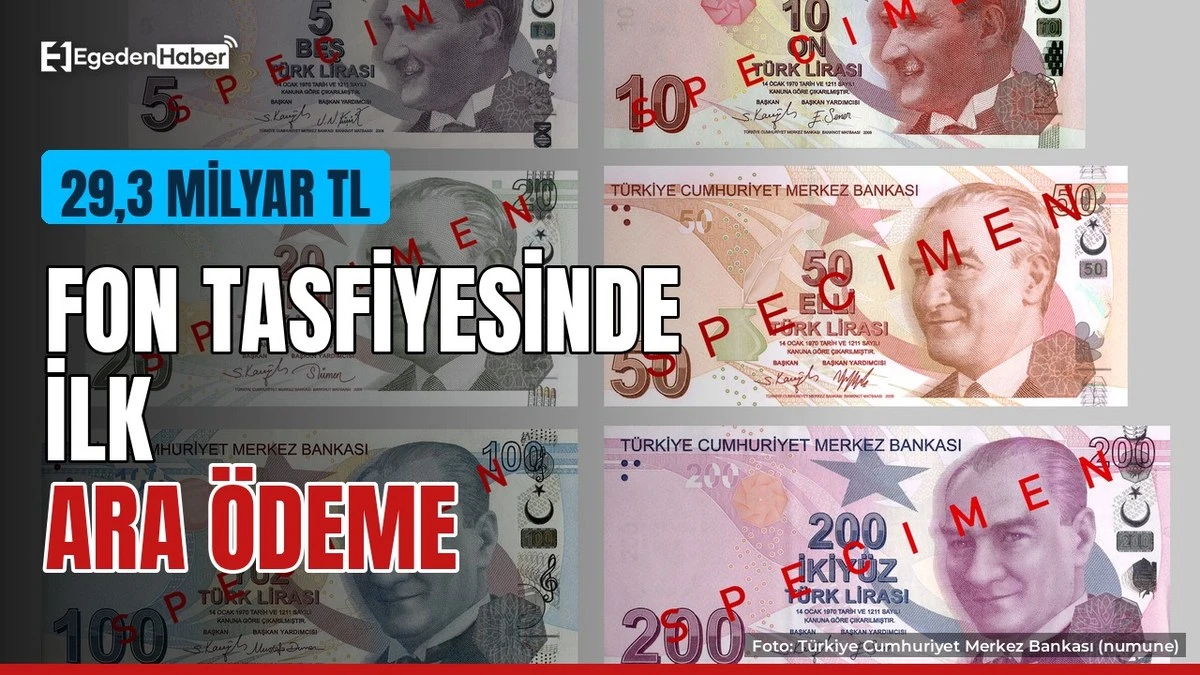 Fon tasfiyesinde ilk ara ödeme başladı