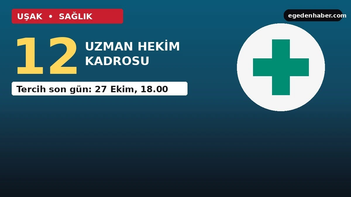 Uşak'a 12 uzman hekim kadrosu