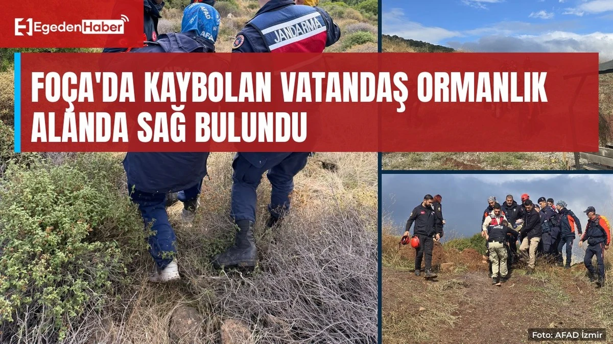 Foça'da kaybolan vatandaş ormanlık alanda sağ bulundu