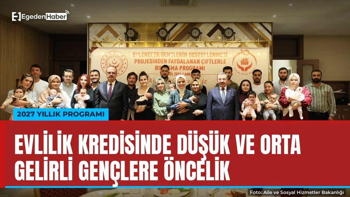Evlilik kredisinde 2027'de düşük ve orta gelirli gençlere öncelik