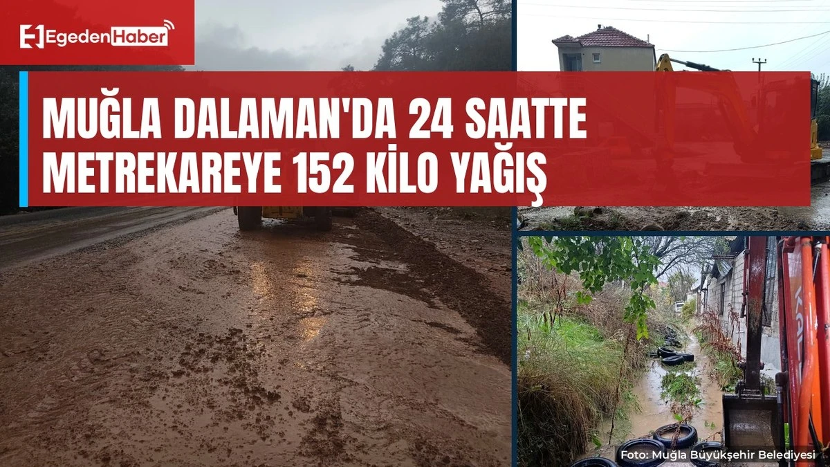 Muğla Dalaman'da 24 saatte 152 kilogram yağış, turuncu kod sürüyor