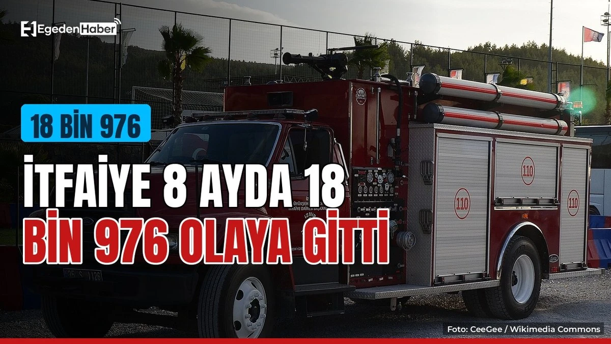 İzmir itfaiyesi 8 ayda 18 bin 976 olaya müdahale etti