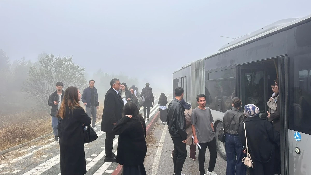 DPÜ otobüsleri KPSS adaylarını sınava yetiştirdi