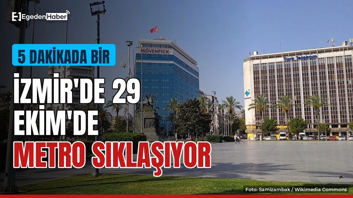 İzmir'de 29 Ekim'de metro 5 dakikada bir çalışacak