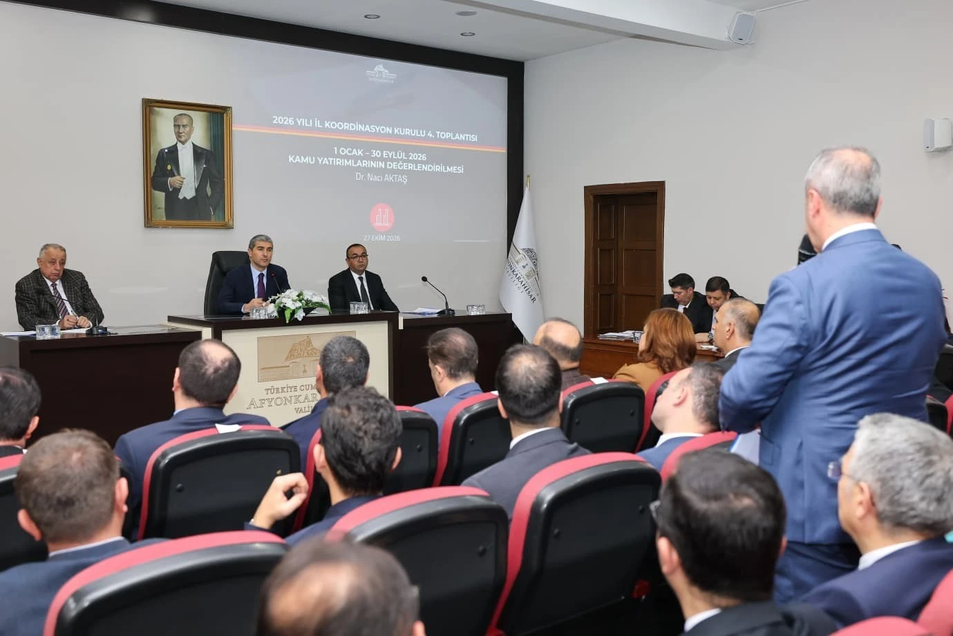 Afyonkarahisar Valiliği'nde yapılan 2026 yılı 4. İl Koordinasyon Kurulu toplantısına katılanlar
